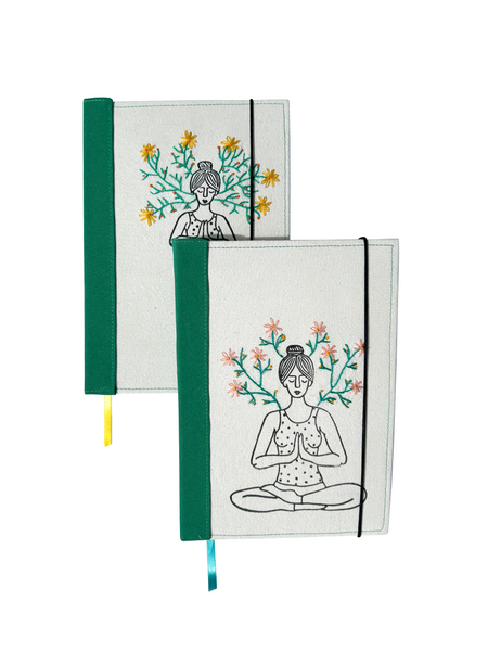 Handmade Yoga Journal Lotus Pose