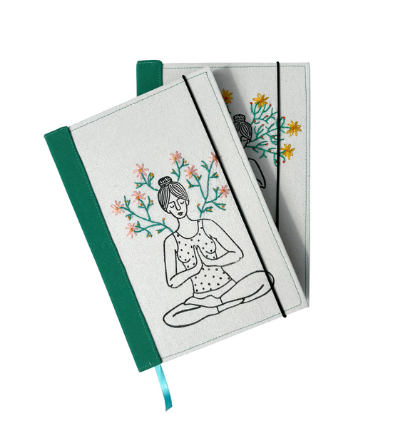 Handmade Yoga Journal Lotus Pose