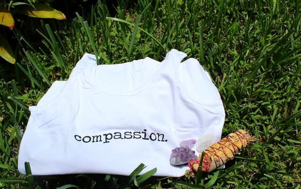 Compassion Yoga Tank Top White