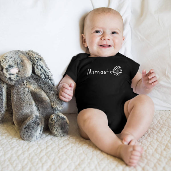 Namaste Yoga Baby Onesie Black