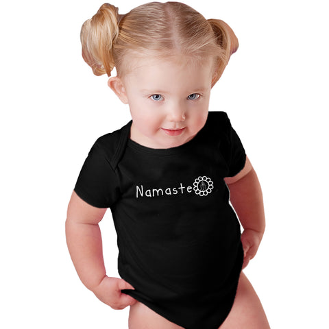 Namaste Yoga Baby Onesie Black