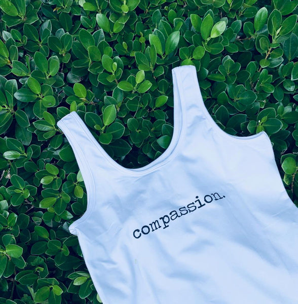 Compassion Yoga Tank Top White