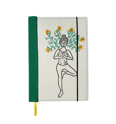 Handmade Yoga Journal Tree Pose