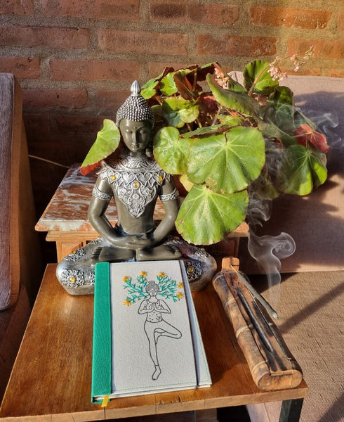 Handmade Yoga Journal Tree Pose