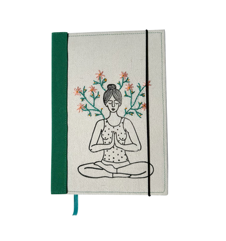 Handmade Yoga Journal Lotus Pose