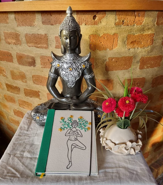 Handmade Yoga Journal Tree Pose