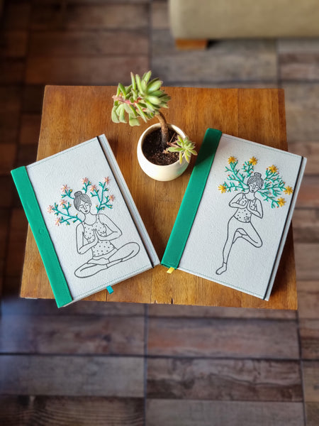 daily journal yoga treelance writing notebook gratitude reflection mindfulness 