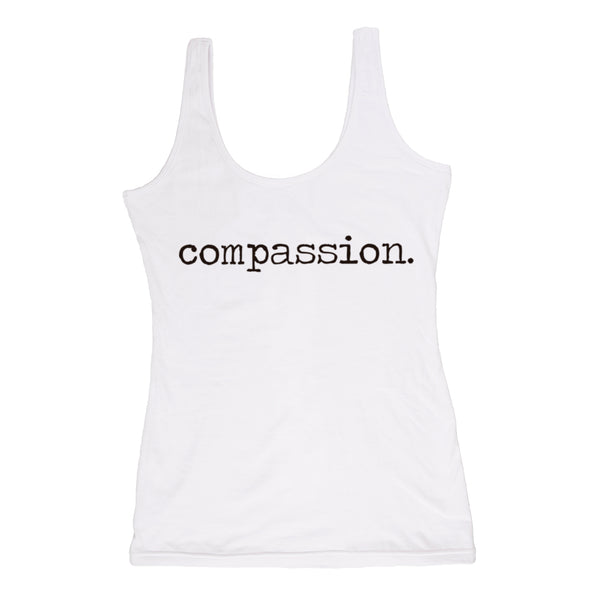 Organic Cotton Yoga Workout Tank Top minimalist Shirts Tops Tees Tanks for Women. Machine Wash Tanks with yoga prints; yoga shirts for women comfort & style; soft tshirts that move stretch with you through your yoga poses. Premium quality. Unique design. Ladies yoga apparel. Lightweight shirts. XS. S.  M. L. XL. XXL. 2XL. XXXL. 3XL. Skin friendly. White yoga t-shirt. Tagless. Compassion. Tag-less. 