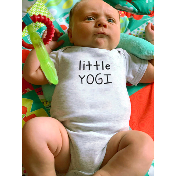 Little Yogi Grey Baby Onesie