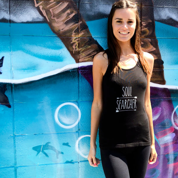 Organic Cotton Yoga Workout Tank Top minimalist Shirts Tops Tees Tanks for Women. Machine Wash Tanks with yoga prints; yoga shirts for women comfort & style; soft tshirts that move stretch with you through your yoga poses. Premium quality. Unique design. Ladies yoga apparel. Lightweight shirts. 2XL. XS. XXXL. XXL. M. L. S. XL. 3XL. Skin friendly. yoga t-shirt. Tagless. Soul searcher. Tag-less. 