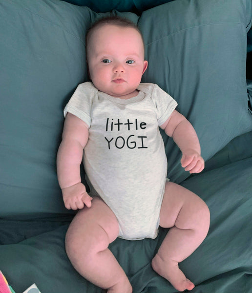 Little Yogi Grey Baby Onesie