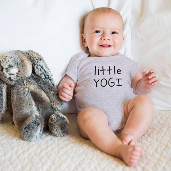 Little Yogi Grey Baby Onesie