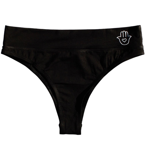 High Waisted Black Yoga Underwear for Women Organic Cotton Panties Undies Woman Gift. Undies, panties, feminist, high quality, organic cotton panties
