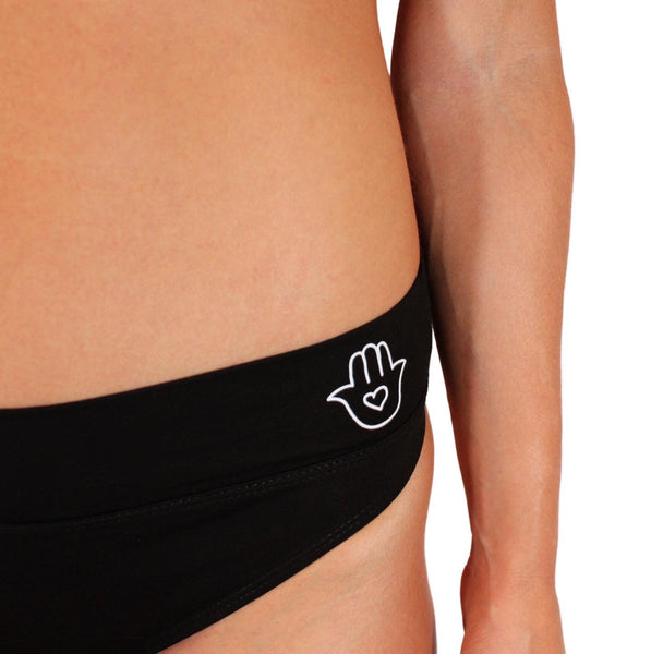 Namaste High Waisted Black Yoga Underwear for Women Organic Cotton Panties Undies Woman Gift