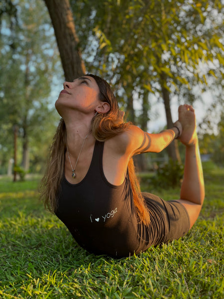 I Love Yoga Tank Black