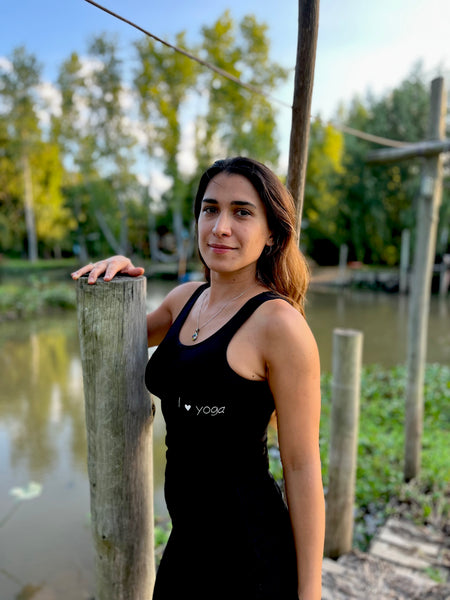 I Love Yoga Tank Black